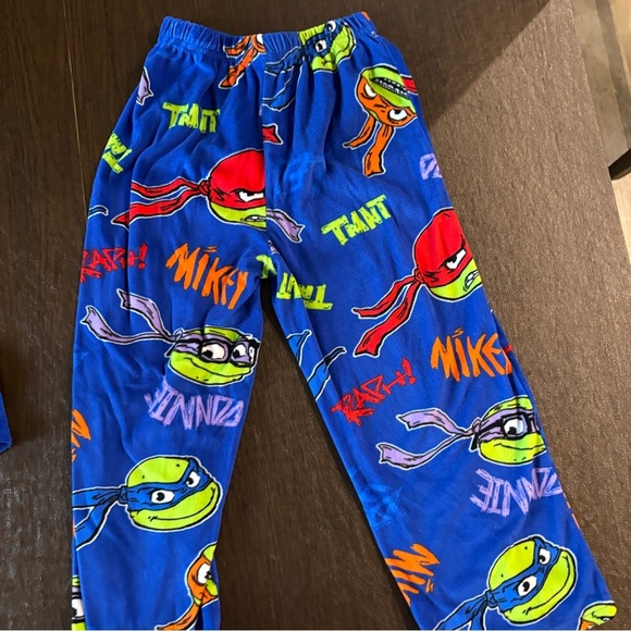 Nickelodeon Blue TMNT Mutant Mayhem Fleece PJ Pajama Set -Size 6 - Picture 7 of 11